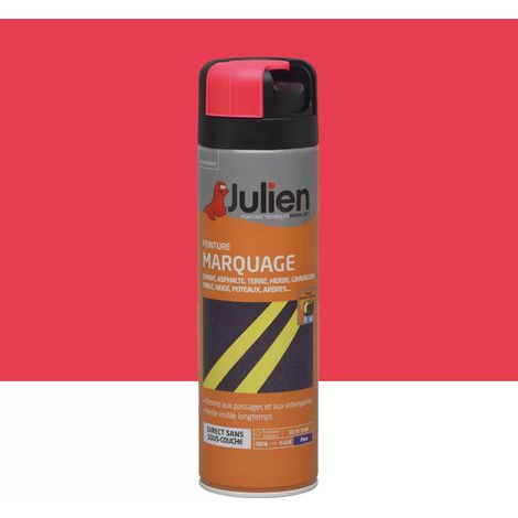 Aérosol de Marquage JULIEN Rouge Fluo (500ml) 0,5 L (1/2)