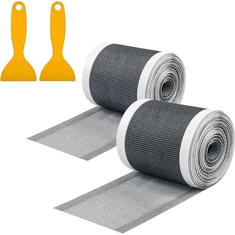 Neodrain Lot de 2 tamis d'évier de douche - 9 cm x 10 m - Jetables - En maille - Avec spatule en plastique - Pour caniveau de douche et salle de bain (1/5)
