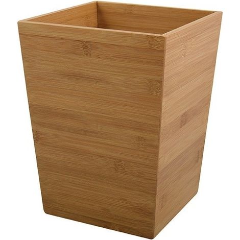Papelera Basculante Bambú 3L Marrón MSV