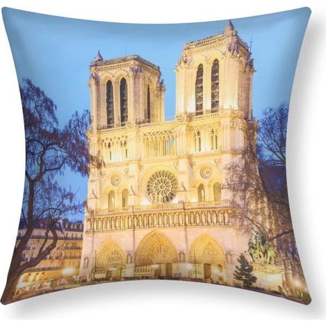 Housses de Coussin - AVIZAR - Notre Dame de Paris - 40x40 cm - Multicolore - Intérieur (1/5)