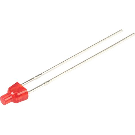 Kingbright  LED bedrahtet  Rot Flach 2 mm 20 mcd 70 ° 30 mA 2 V
