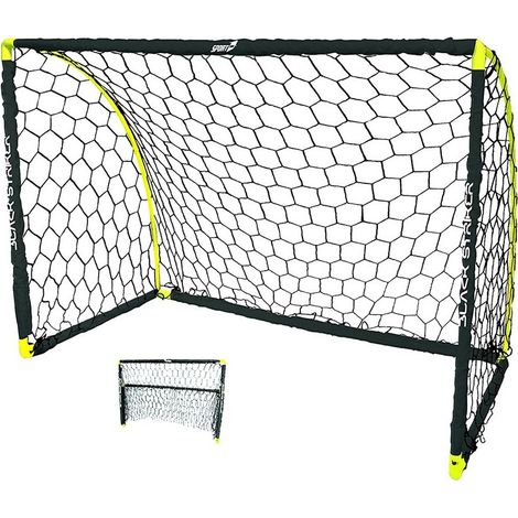 porta da calcio per bambini da esterno salvaspazio black striker, 180x91x120 cm (1/3)