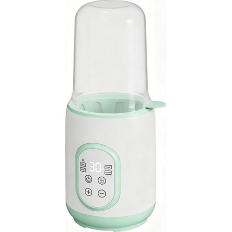 Calientabiberones de vapor 8 en 1 ecológico, libre de BPA, esterilización eficiente a 100 °C, descongelación suave, función de mantenimiento de calor de 24 horas, luz nocturna de bajo consumo (verde). (1/2)