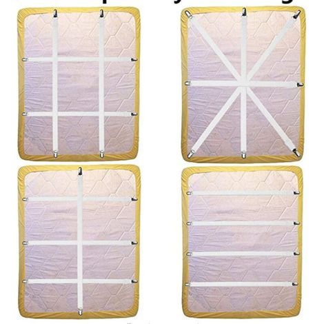 Extension de 21,2" à 86,6" 4 pièces réglables sous le canapé, matelas, attache pour drap de lit, convient à tous les matelas carrés (blanc) (1/5)