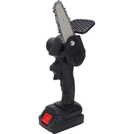 Mini-Handsäge, 10 cm, tragbar, elektronisch, Einhandbedienung, Kettensäge mit Bürste, AC 100–240 V, schwarzer EU-Stecker (1/5)