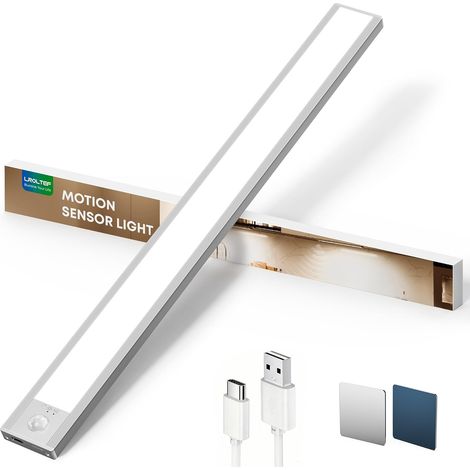 LED Strip Light Kitchen Under Cabinet Lighting 40 cm 6500K 2200 mAh Rechargeable Wireless Indoor Motion Sensor Cabinet Light with Magnetic Attachment, 1 Pack (1/5)