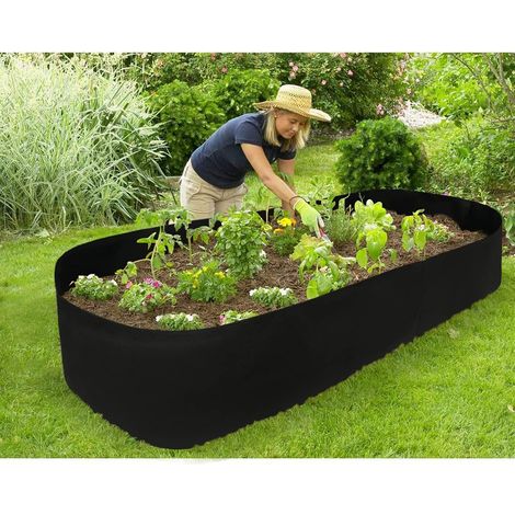 Sac de plantation respirant pour balcon, cour ou jardin, Noir (1/5)
