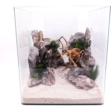 Nanotank 60 Aquarium mit Abdeckung und Unterlage