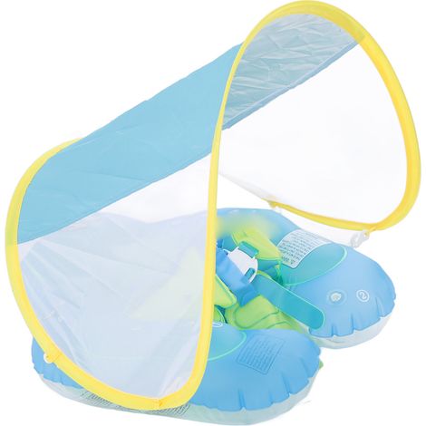 Bouée bébé avec capote amovible, protection solaire pour enfants, taille S (diamètre intérieur 15 cm) (1/5)