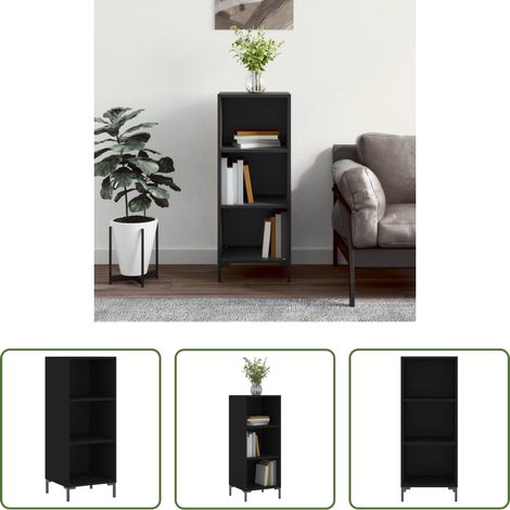 vidaXL Wohnzimmermöbel - Sideboard Schwarz 34,5x32,5x90 cm Holzwerkstoff (1/5)