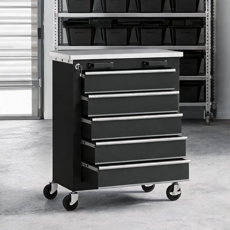 Servante d'atelier en acier Edelstahl 65,5 x 34,5 x 76 cm (1/5)