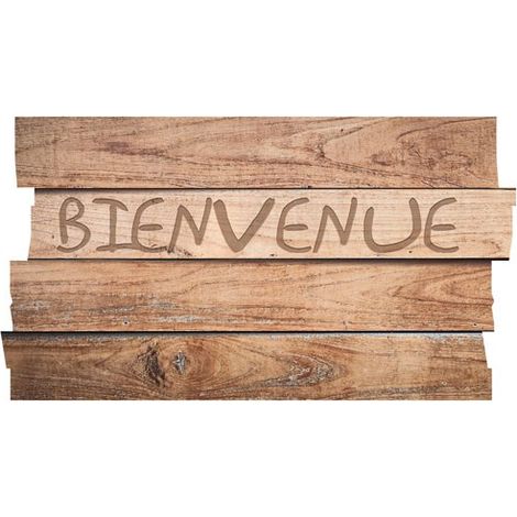 Boston Découpe Planche Bienvenue Brun 40x70 Cm - Idmat