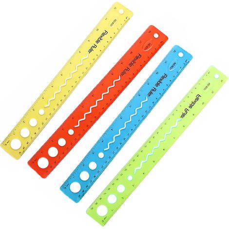 Règle flexible portable 30 cm, 4 pièces, en plastique pour le (1/5)