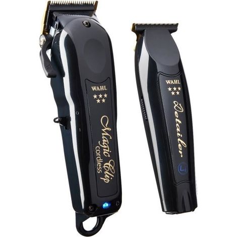 Tondeuse à cheveux - Wahl - Cordless Barber Combo - Noir - Sans fil - Rechargeable (1/2)