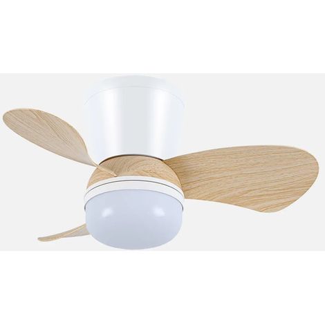 Ventilateur Enoc DC 15 W 1800 lm Blanc/Hêtre 3 pales 58d 3000 K 4200 K 6500 K Intensité réglable + Télécommande + Minuterie + Mé