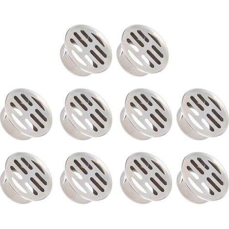 Couvercle de vidange de sol en acier inoxydable, 10 pièces, Anti-colmatage, couvercle à grille ronde plat pour toit de balcon (1/5)