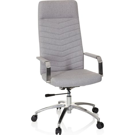 Bürostuhl / Drehstuhl SARANTO PLUS Stoff hellgrau hjh OFFICE (1/5)