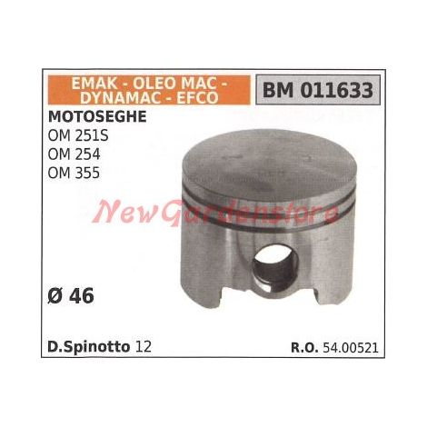 Pistone motosega OM 251S OM 254 OM 355 Ø 46 EMAK 011633