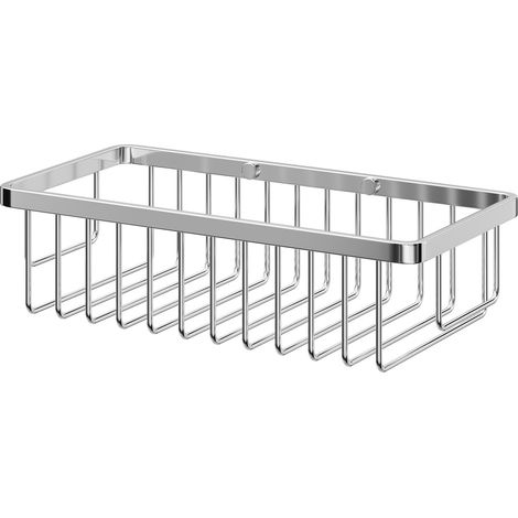 Milos Mini Chrome Rectangular Wall Mounted Wire Basket