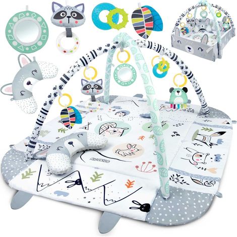 Alfombra de juego interactiva y educativa 110 x 100 cm Conejo Ricokids