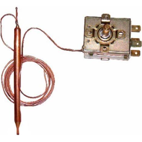 Termostato regulable 0-90º bulbo 2m. 15a d.6.5mm