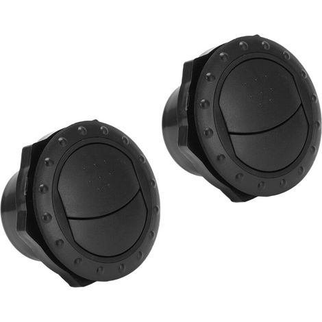 Jeffergarden Sortie de climatisation universelle noire ronde ABS, 2 pièces, évent A/C pour camping-car, bateau, Bus, voiture (1/4)