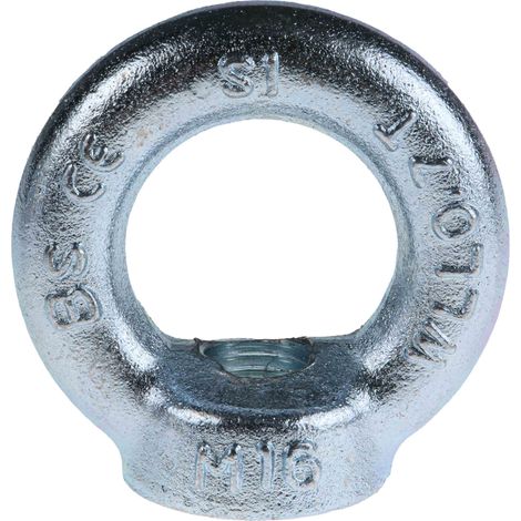 Rs Pro – Anneau de levage en acier au carbone 63 mm – Charge maximale 0.7t – Filetage M16 – Plaqué zinc pour durabilité