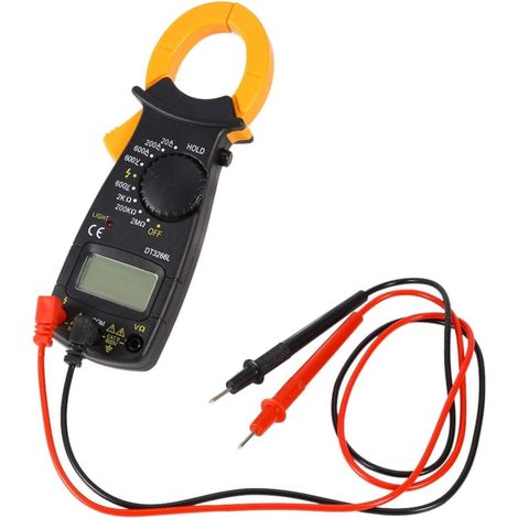 Stromzange 600A 2000 Counts TRMS Auto Ranging AC/DC Strom Digital Strommessgerät Strommesszange mit LED Hintergrundbeleuchtung AC/DC für Spannung Strom Widerstand Dioden NCV