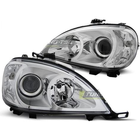 Paire de feux phares Mercedes ML W163 98-01 design chrome-27361523 (1/2)