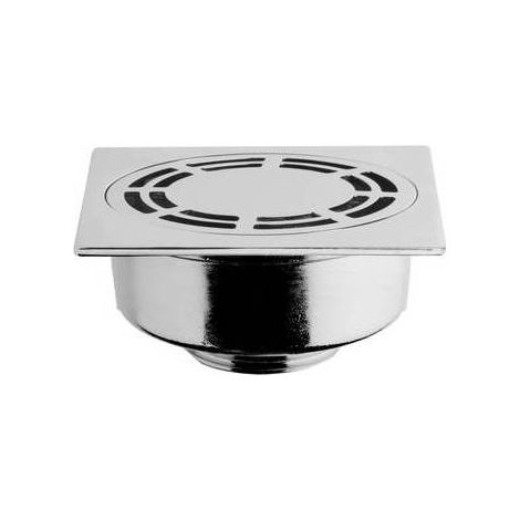2 x BONDE DE SOL EN LAITON AVEC GRILLE CARRÉE Dimensions : 1" 1/4