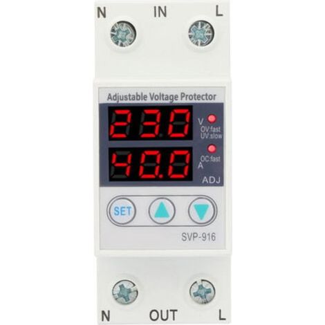 Einstellbarer intelligenter einphasiger Überspannungsableiter/Unterspannungsschutz — 230 V AC (40 A) (1/5)