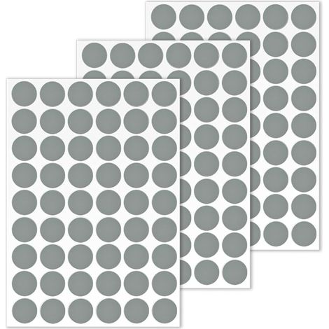 162 Caches Vis Auto-adhésifs Gris Argenté Ø21mm (1/5)