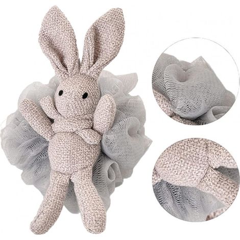 Spazzola per il corpo bagnata a forma di coniglietto XL 15 cm con volant GB10SZ (1/2)