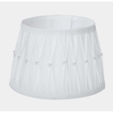 Paralume in tessuto Bianco 20x13,5 cm E27