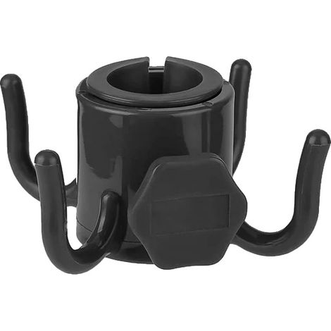 Ganci per ombrellone, installazione senza attrezzi, struttura robusta in plastica, colore nero (1/2)