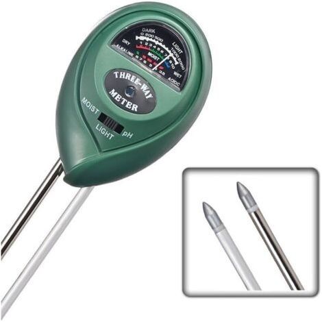 3-in-1 Soil Moisture Meter with Humidity, Soil Moisture Meter, Light and PH Test Function for Acidity, Moisture and Sun pH Tests for Gardening (1/5)