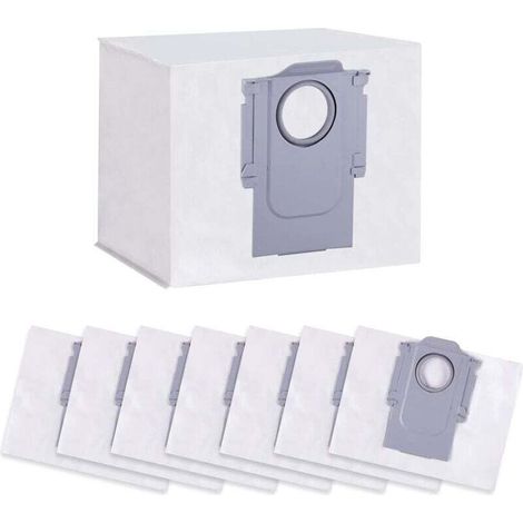 8 sacs à poussière pour aspirateurs Roborock S8+/ S8 Pro Ultra/ S7 MaxV Ultra/ S7 Pro Ultra/ Q7+/ Q7 Max+/ Q8 Max+/ Q5 Pro+, accessoires de remplacement pour station d'aspiration, sacs à poussière