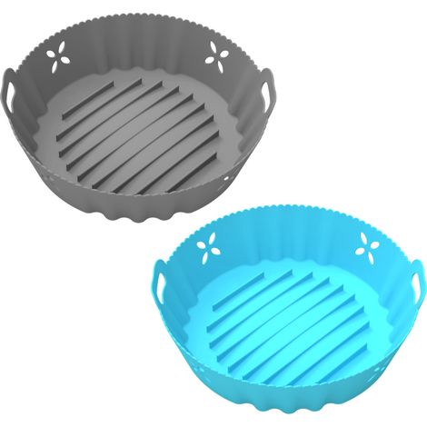 Tapis En Silicone Pour Friteuse À Air - Rond Réutilisable - Compatible Avec Friteuses À Air - 20 x 17 x 6,5 cm - Lot De 1 (1/5)