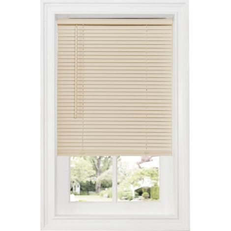 1 Store enrouleur vinyle alabastre sans cordon 27x64 pouces occultant ajustable pour fenêtre intérieure (1/4)