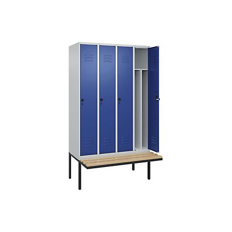 C+P Armadietto sporco/pulito Classic PLUS con panca stretto (1/3)