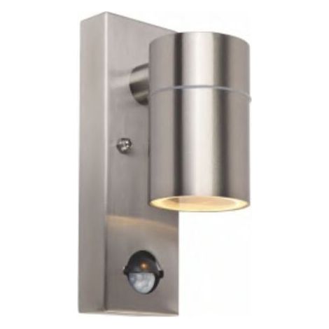 Applique Murale Exterieure - LED GU10 5 W 3000 K - Detecteur PIR Reglable - Interrupteur Crepusculaire - Etanche IP54 - Acier Inoxydable 304 - 230 V (1/5)