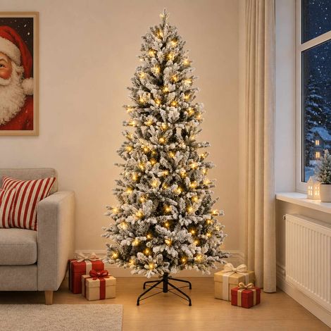 vidaXL Artificial Hinged Christmas Tree 150 cm 150 LEDs Warm White (1/5)