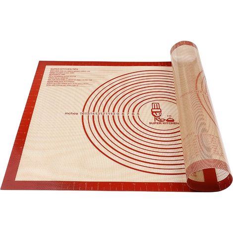 Extra Large Non-Slip Silicone Pastry Mat with Measurements 28" x 20" for Silicone Baking Mat, Counter Mat, Rolling Dough Mat, Oven Liner, Fondant/Creating Mat
