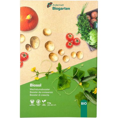 Andermatt Biogarten Biosol Wachstumsbooster vegan Feststoffdünger - 5 kg