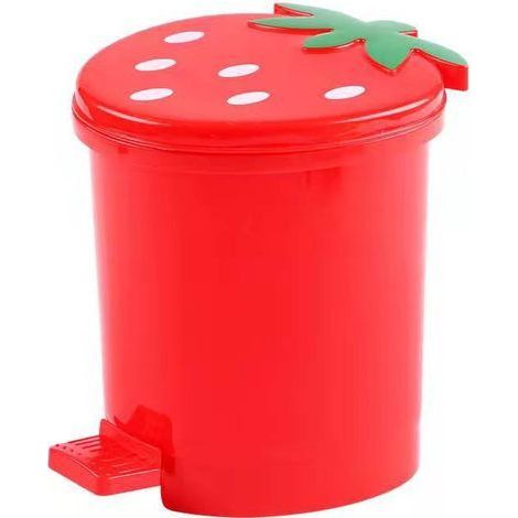 Poubelle de cuisine et de bureau en forme de cœur, poubelle de papier de bureau à la mode, poubelle domestique en plastique (1/5)