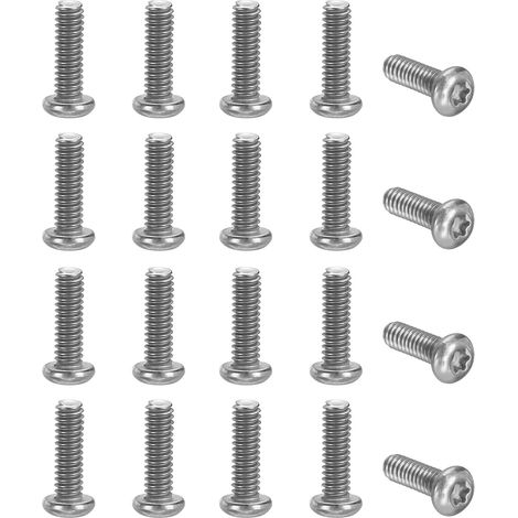 20Pcs Vis De Poche Clip T6 Torx 7.2mm Longueur De Filet Blanc (1/5)