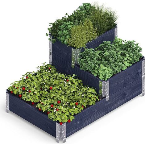 Upyard Hochbeet mit 3 Stufen 120x80/80x60/60x40 cm Natur