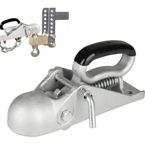 Boule D'attelage pour Remorques, Capacité Jusqu'à 2 000 Kg Acier Moulé Attelage Universel pour Voitures Boule pour Tube Carré De 70 Mm Boule D'attelage pour Remorques Et Caravanes (1/5)