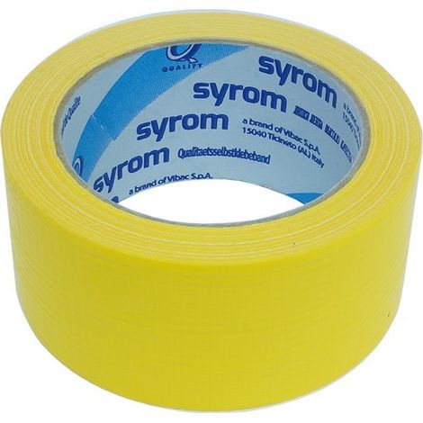 TrAdE Shop Traesio - Nastro Americano Giallo Telato Resistente 50 Mm X 25 Mt Sigilla Ripara Imballa -