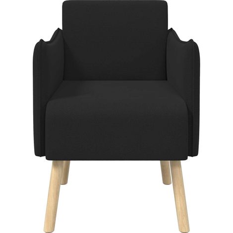 vidaXL Butaca decorativa Negro Terciopelo granulado (1/2)